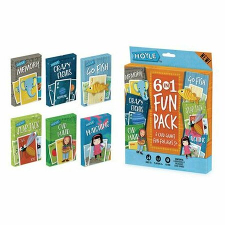 HOYLE 6-in-1 Kids Fun Card Pack, Black HO312001